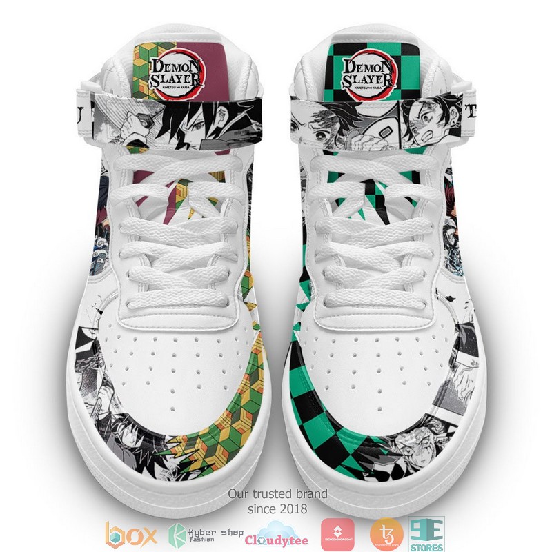 Tanjiro Giyu Demon Slayer Anime Mix Manga High Air Force Sneaker 1