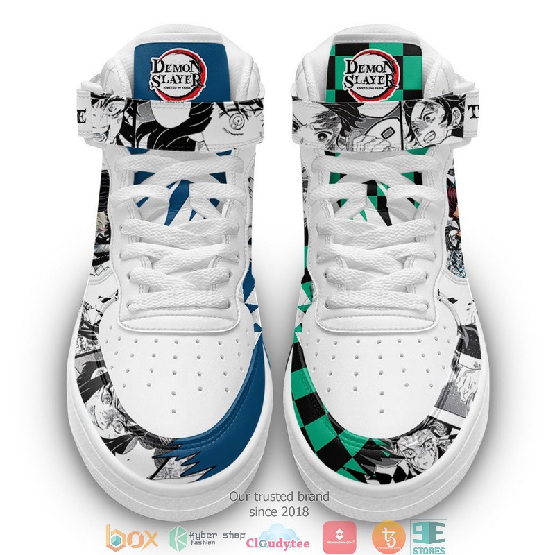 Tanjiro Inosuke Demon Slayer Anime Mix Manga High Air Force Sneaker 1