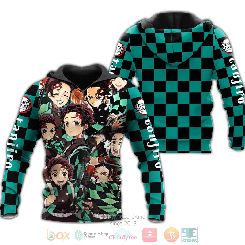 NEW Tanjiro Kimetsus Costume Anime Full Printed 3D Hoodie 12 Tanjiro Kimetsus Costume Anime 3D Hoodie