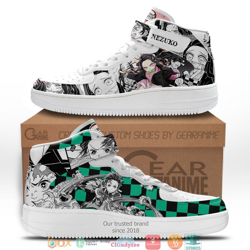 Tanjiro Nezuko Demon Slayer Anime Mix Manga High Air Force Sneaker