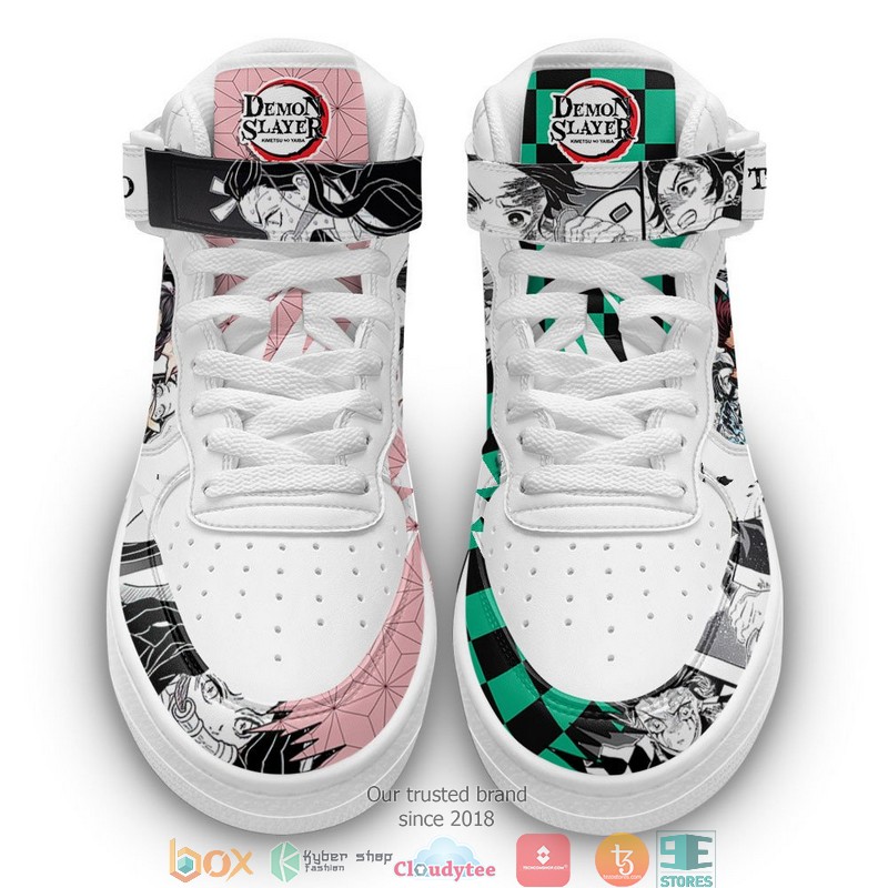 Tanjiro Nezuko Demon Slayer Anime Mix Manga High Air Force Sneaker 1