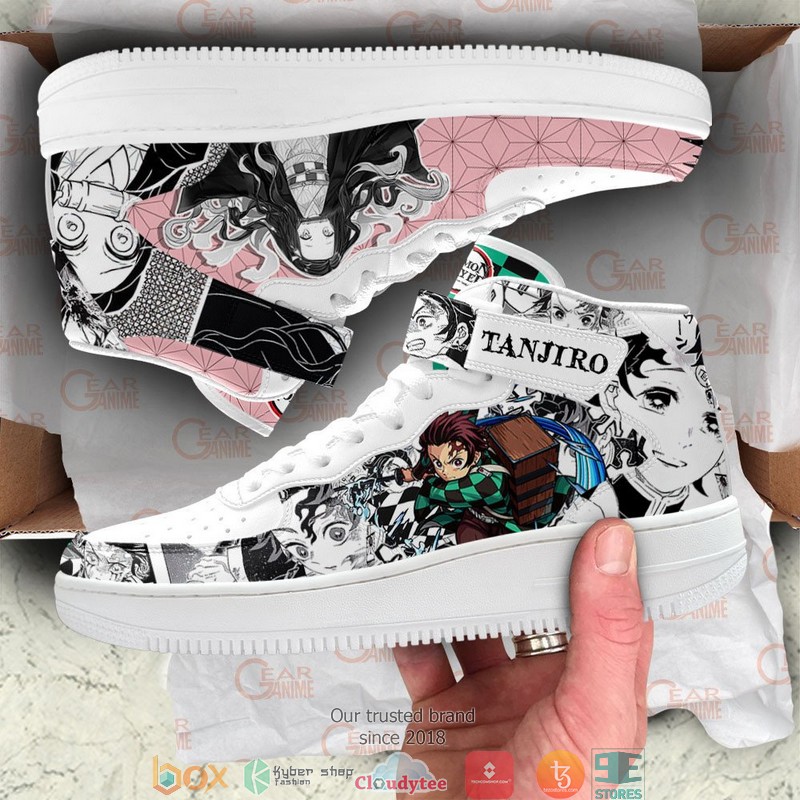 Tanjiro Nezuko Demon Slayer Anime Mix Manga High Air Force Sneaker 4 Tanjiro Nezuko Demon Slayer Anime Mix Manga High Air Force Sneaker 1 2 3