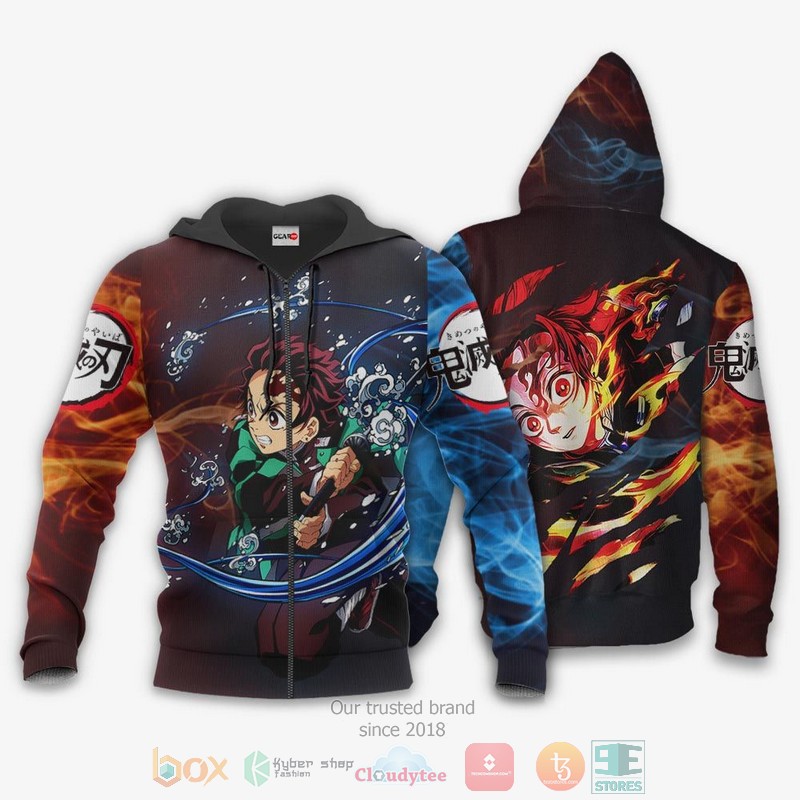 NEW Tanjiro Water and Sun Breathing Kimetsu Anime Full Printed 3D Sweater, Hoodie 13 Tanjiro Water and Sun Breathing Kimetsu Anime 3D Hoodie Bomber Jacket