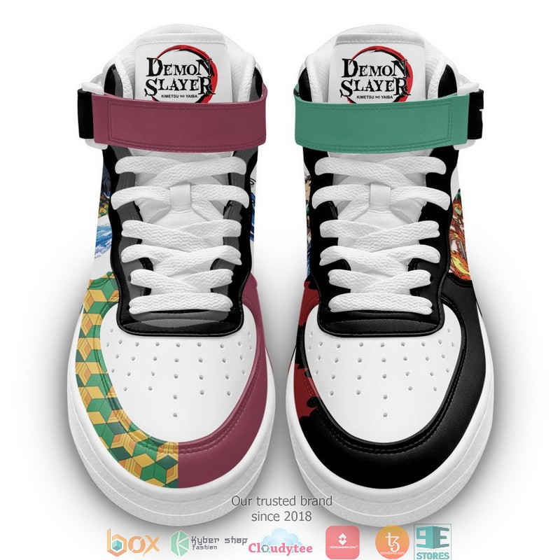 Tanjiro and Giyu Anime Demon Slayer High Air Force Shoes 1