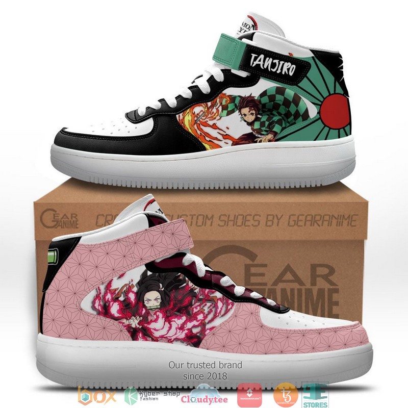 Tanjiro and Nezuko Anime Demon Slayer High Air Force Shoes