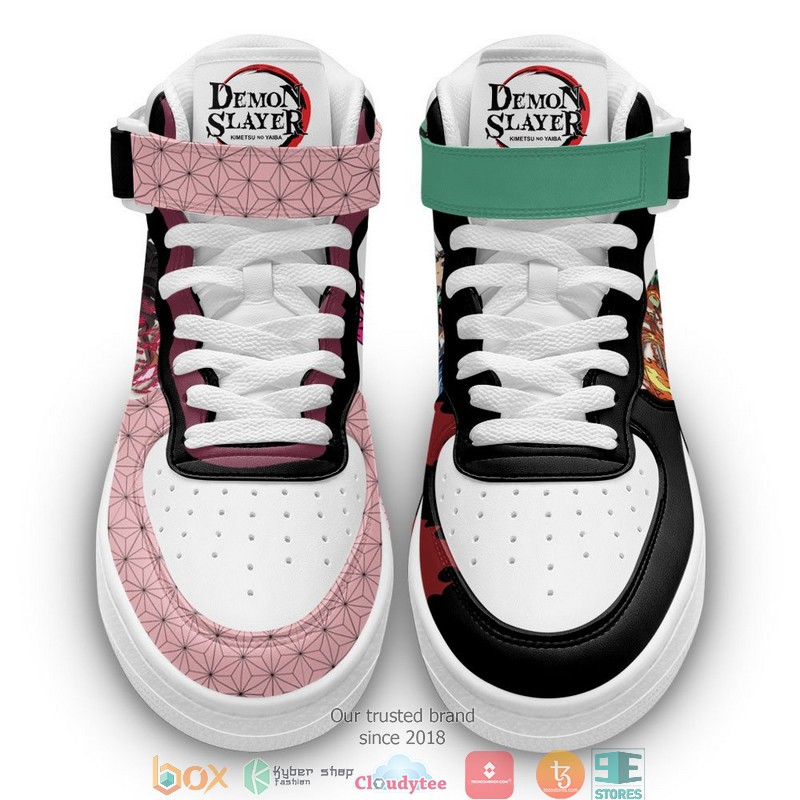 Tanjiro and Nezuko Anime Demon Slayer High Air Force Shoes 1