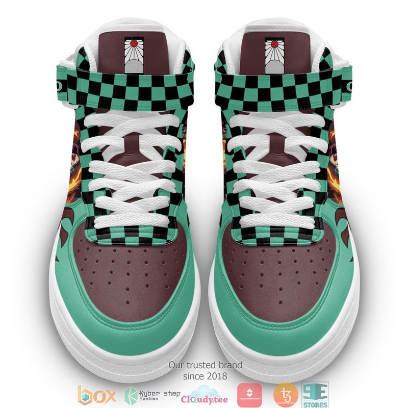 Tanjiros Bloodied Rage Demon Slayer Anime High Air Force Shoes 1