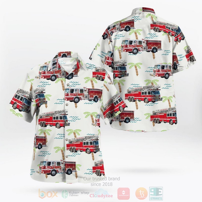 BEST Taunton, Massachusetts, Taunton Fire Department 3D Aloha Shirt word3