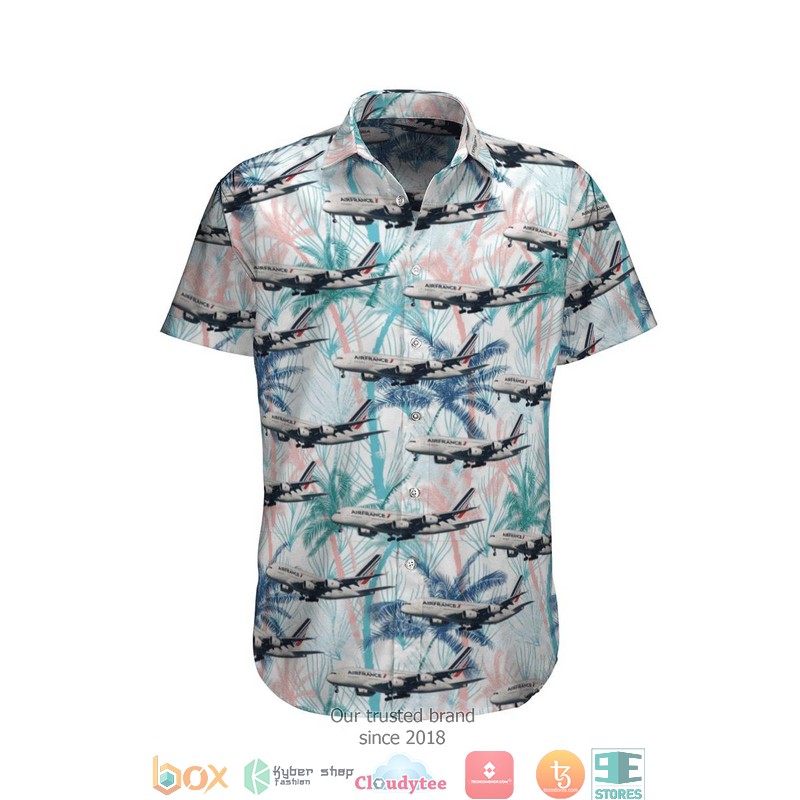 Air France Airbus A380 Limited Hawaiian Shirt word2