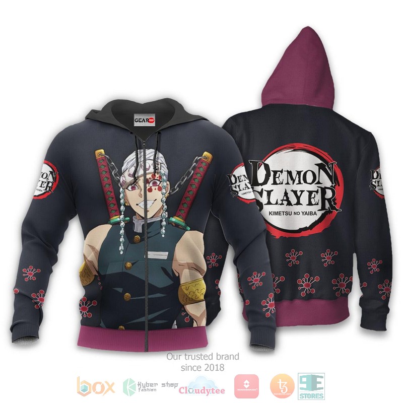 NEW Tengen Uzui Kimetsu Anime Full Printed 3D Sweater, Hoodie 12 Tengen Uzui Kimetsu Anime 3D Hoodie Bomber Jacket