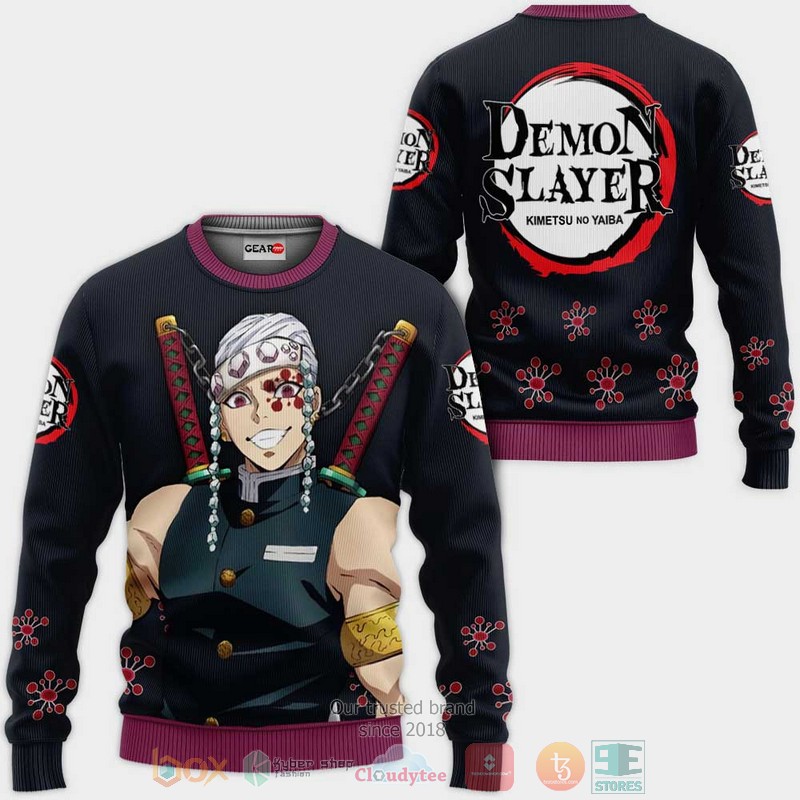 NEW Tengen Uzui Kimetsu Anime Full Printed 3D Sweater, Hoodie 2 Tengen Uzui Kimetsu Anime 3D Hoodie Bomber Jacket 1