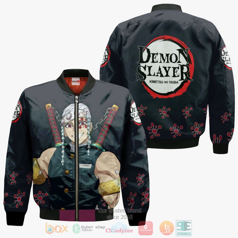 NEW Tengen Uzui Kimetsu Anime Full Printed 3D Sweater, Hoodie 4 Tengen Uzui Kimetsu Anime 3D Hoodie Bomber Jacket 1 2 3