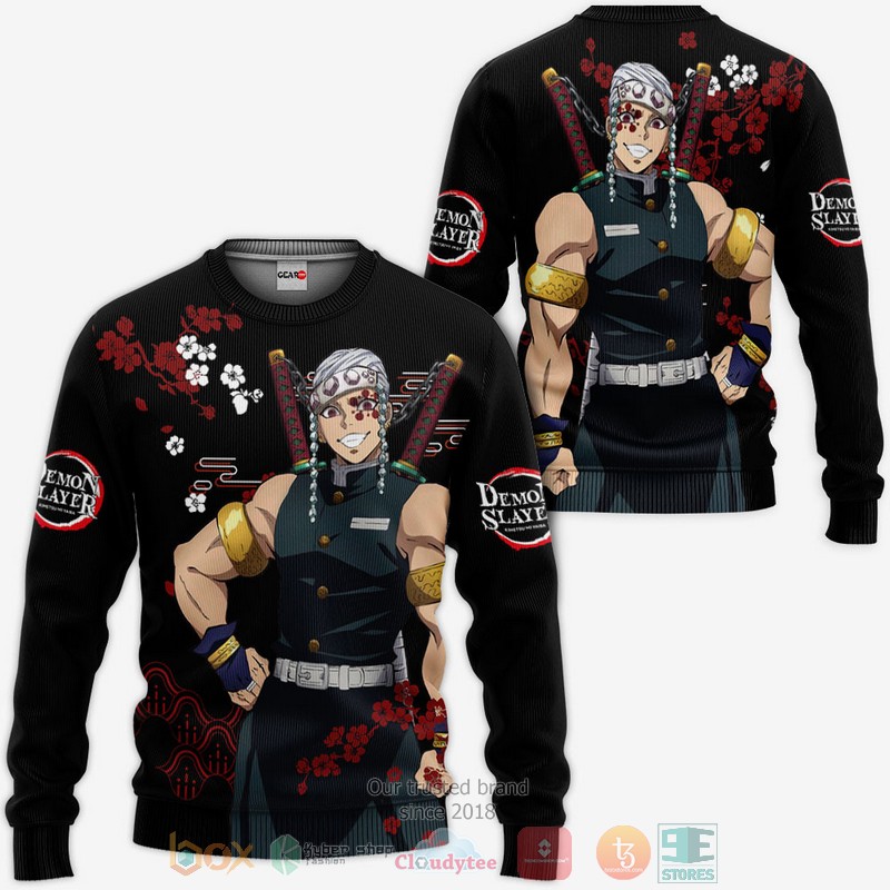 NEW Tengen Uzui Kimetsu Anime Japan Style Full Printed 3D Sweater, Hoodie 2 Tengen Uzui Kimetsu Anime Japan Style 3D Hoodie Bomber Jacket 1