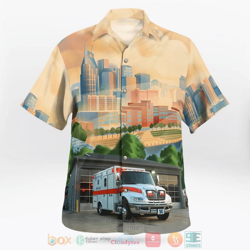 NEW Tennessee Hamilton County EMS Hawaii Shirt 6