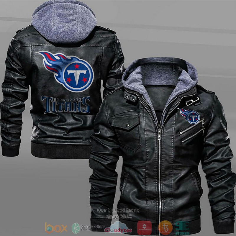 Tennessee Titans Black Brown Leather Jacket