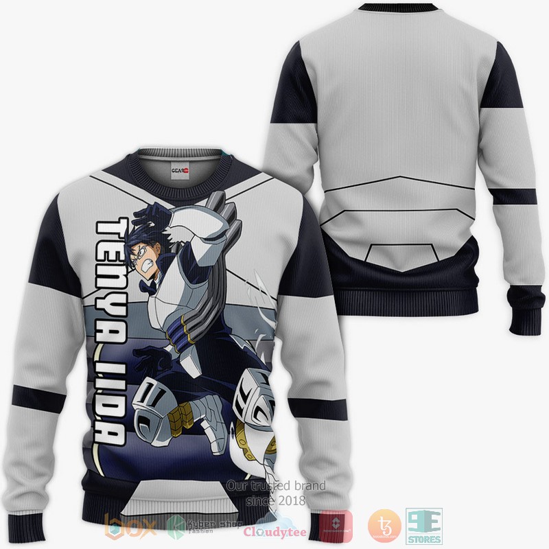 NEW Tenya Iida Anime My Hero Academia Full Printed 3D Sweater, Hoodie 2 Tenya Iida Anime My Hero Academia 3D Hoodie Bomber Jacket 1