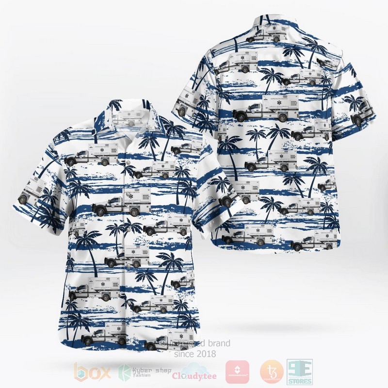 BEST Texas, Gonzales County ESD 1 EMS 3D Aloha Shirt word1