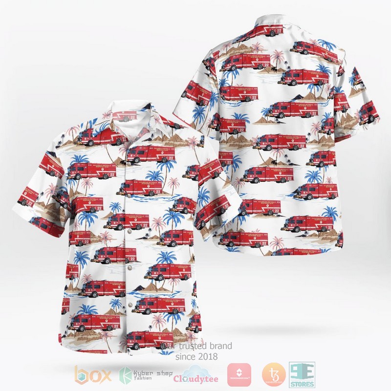 NEW Texas Houston Fire Department Hazardous Materials HazMat Response Team Hawaii Shirt