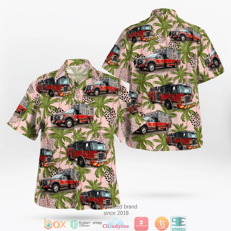 NEW Texas Krum Fire Department Hawaii Shirt 8