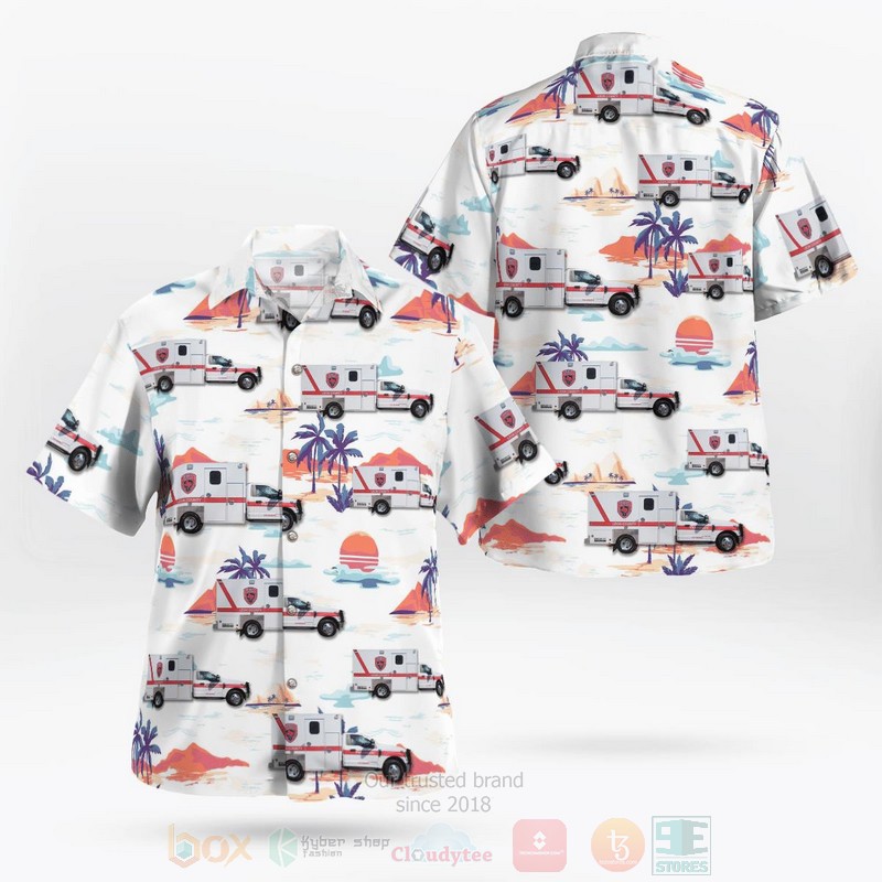 BEST Texas, Leon County, Jewett Emergency Medical Service 3D Aloha Shirt 2 Texas Leon County Jewett Emergency Medical Service Hawaiian Shirt