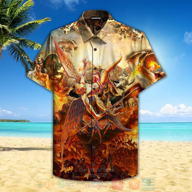 BEST The Fallen Angel Lucifer All Over Print Aloha Shirt 3 The Fallen Angel Lucifer Short Sleeve Hawaiian Shirt
