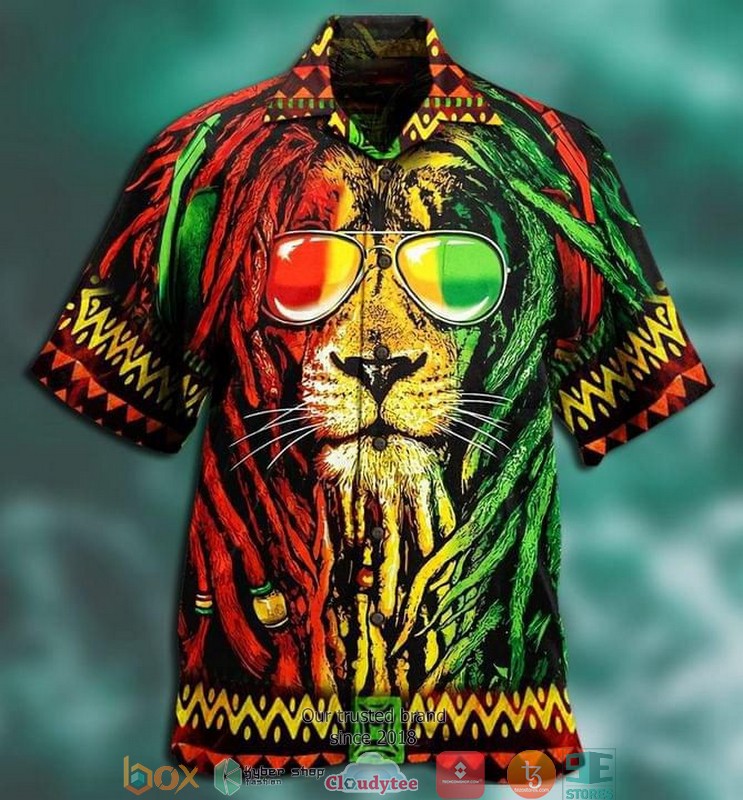 The Lion King Print Short Sleeve Hawaiian Shirt