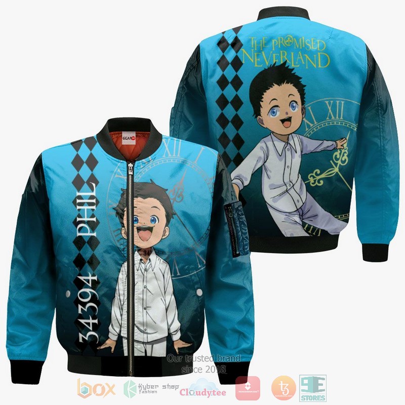 NEW The Promised Neverland Phil Anime Full Printed 3D Sweater, Hoodie 4 The Promised Neverland Phil Anime 3D Hoodie Bomber Jacket 1 2 3