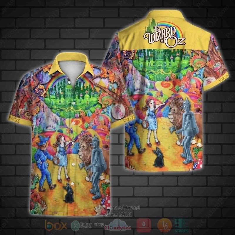 BEST The Wizzard of Oz All Over Print Tropical Shirt 3 The Wizzard of Oz Short Sleeve Hawaiian Shirt