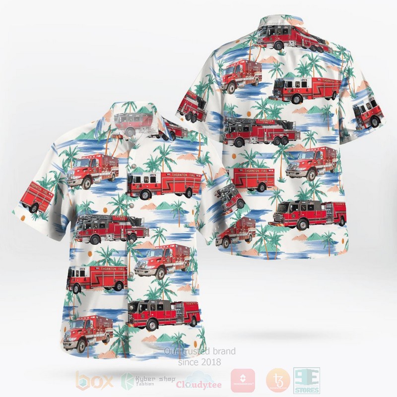 Thornton Colorado City of Thornton Fire Department Hawaiian Shirt