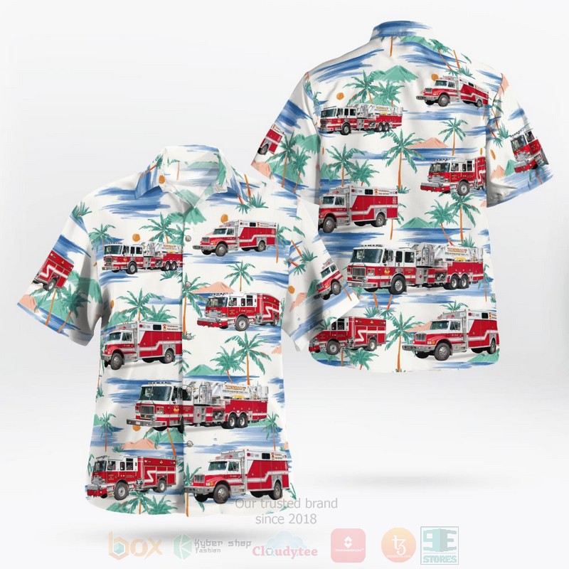 BEST Ticonderoga, Essex County, New York, Ticonderoga Fire Department 3D Aloha Shirt word2