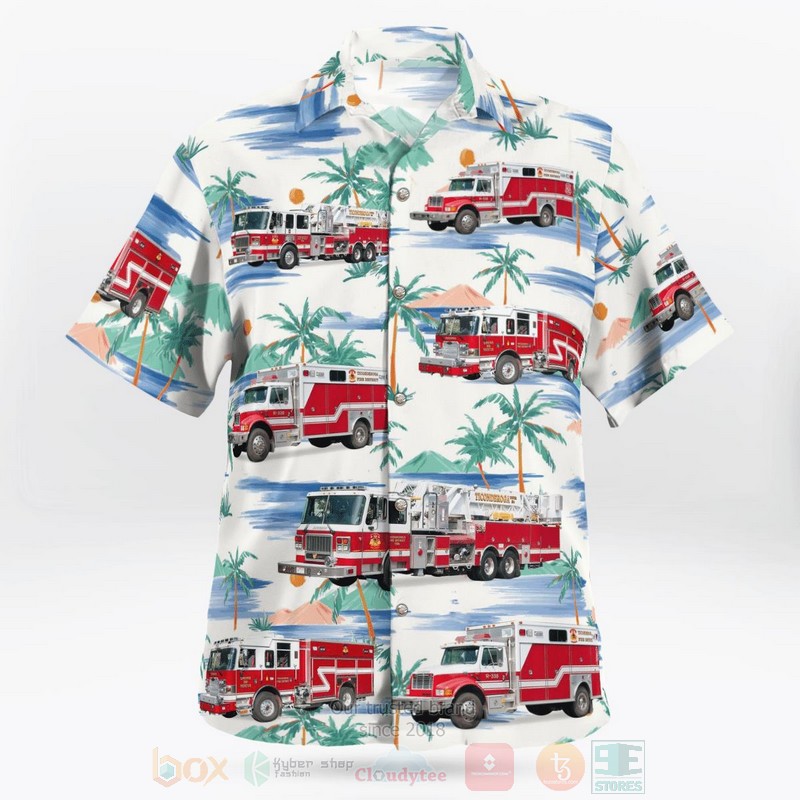 BEST Ticonderoga, Essex County, New York, Ticonderoga Fire Department 3D Aloha Shirt word3