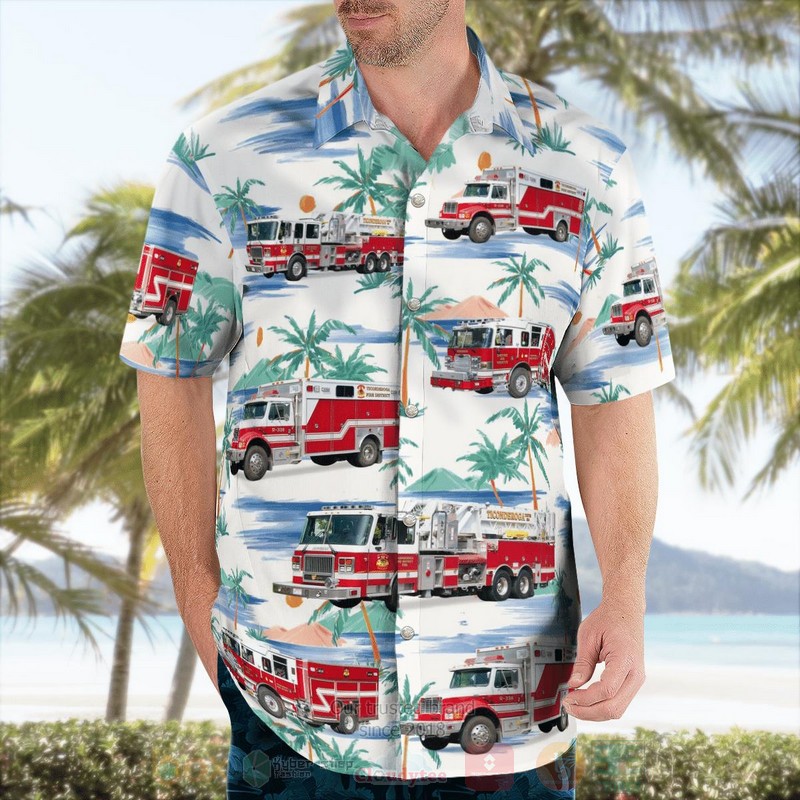 BEST Ticonderoga, Essex County, New York, Ticonderoga Fire Department 3D Aloha Shirt word3