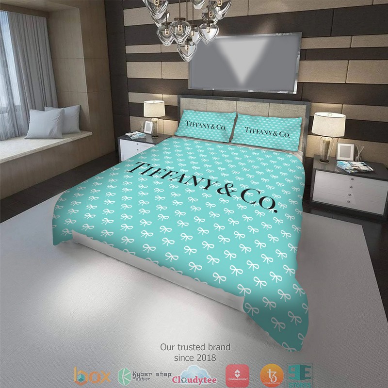 Tiffany and Co cyan blue bedding set