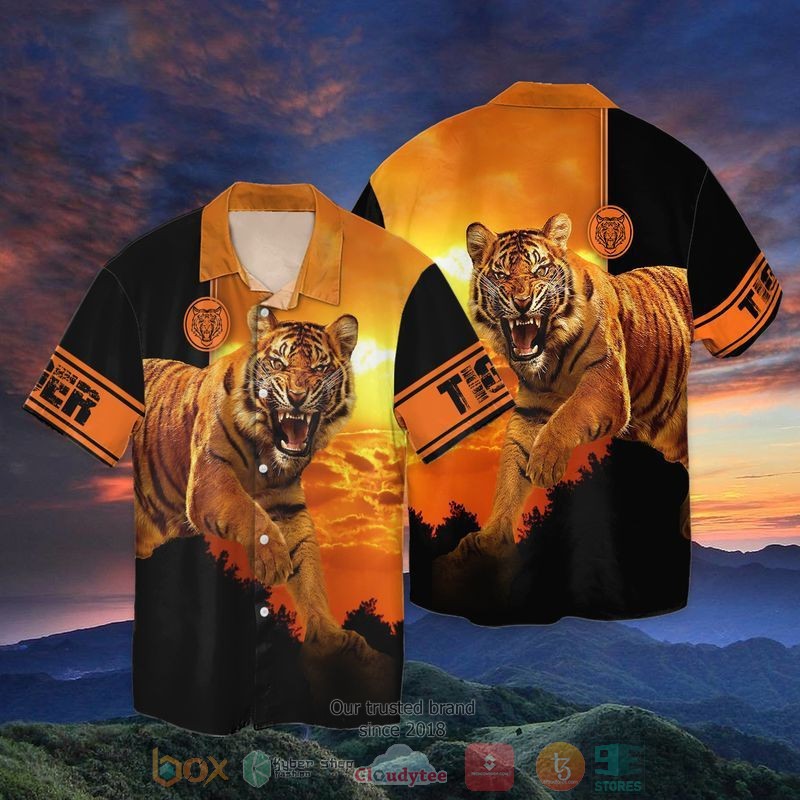 BEST Tigger Sunset Short Sleeve Hawaii Shirt 1 Tigger Sunset Hawaiian Shirt