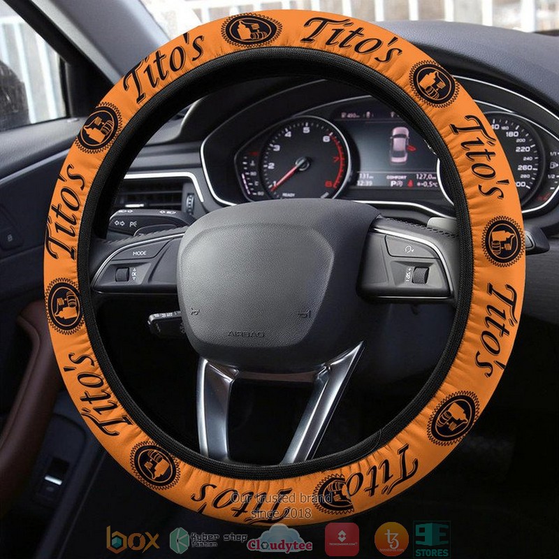 NEW Tito's Handmade Vodka 3D Steering Wheel Cover word1
