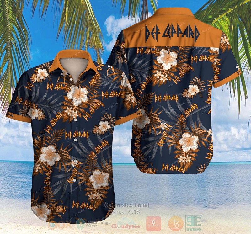 Tlmus Def Leppard Short Sleeve Hawaiian Shirt