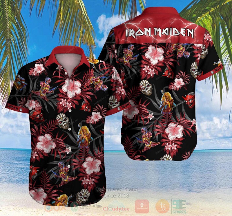 Tlmus Iron Maiden Short Sleeve Hawaiian Shirt