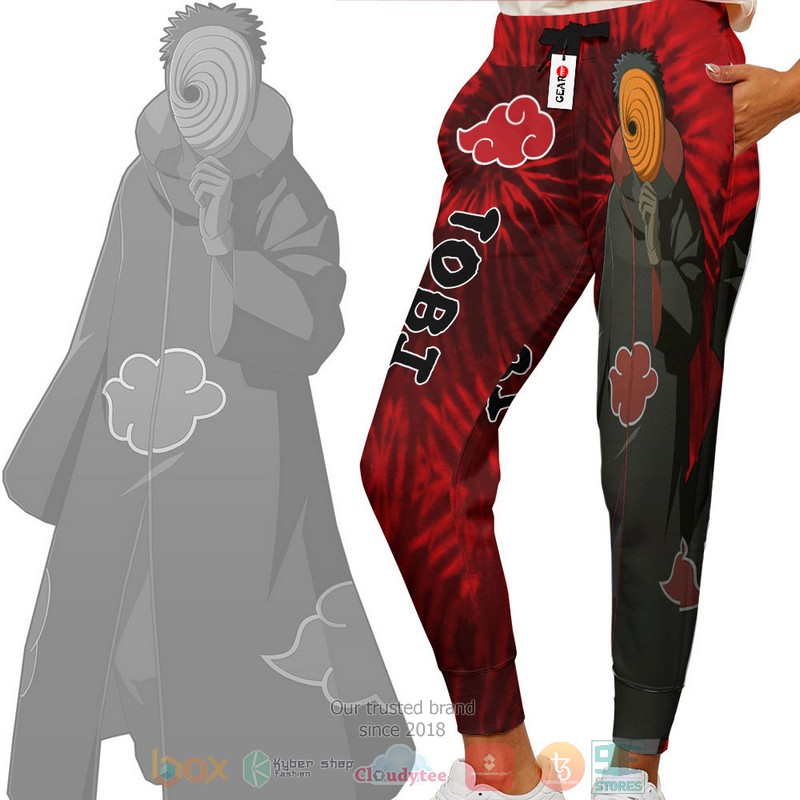 Tobi Anime Akatsuki Tie Dye Style Jogger longpants 1