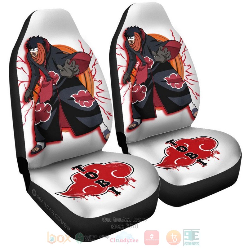 BEST-Anime Tobi Naruto Fans Luxury Car Seat Covers 3 Tobi Naruto Fans Anime Car Seat Cover 1 2