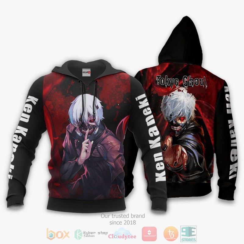 NEW Tokyo Ghoul Ken Kaneki Anime Full Printed 3D Sweater, Hoodie 3 Tokyo Ghoul Ken Kaneki Anime 3D Hoodie Bomber Jacket 1 2