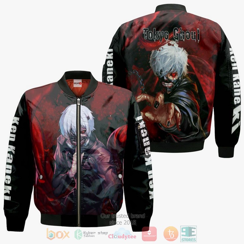 NEW Tokyo Ghoul Ken Kaneki Anime Full Printed 3D Sweater, Hoodie 4 Tokyo Ghoul Ken Kaneki Anime 3D Hoodie Bomber Jacket 1 2 3
