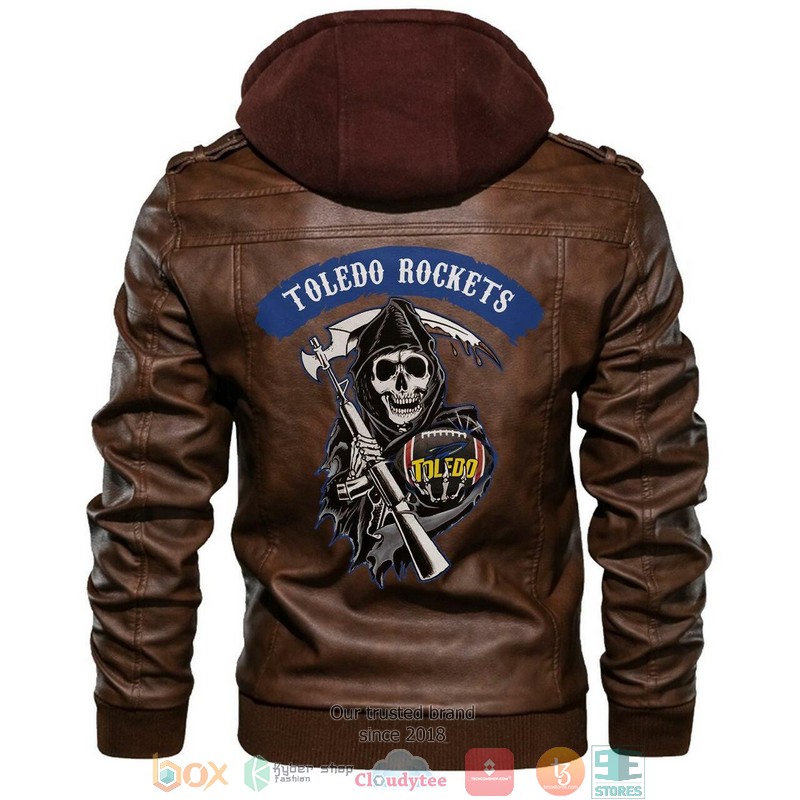 Toledo Rockets NCAA Football Brown Leather Jacket