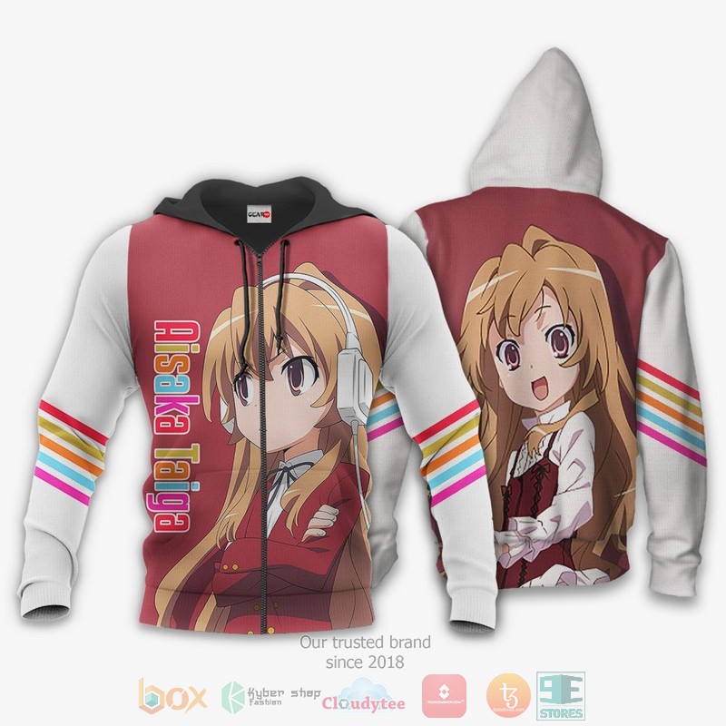 Toradora Aisaka Taiga Anime 3D Hoodie Bomber Jacket