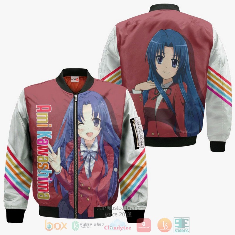 Toradora Ami Kawashima Anime 3D Hoodie Bomber Jacket 1 2 3