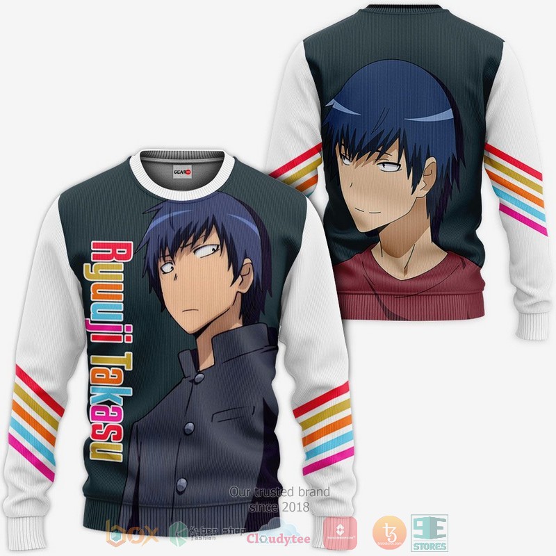 NEW Toradora Ryuuji Takasu Anime Full Printed 3D Sweater, Hoodie 2 Toradora Ryuuji Takasu Anime 3D Hoodie Bomber Jacket 1