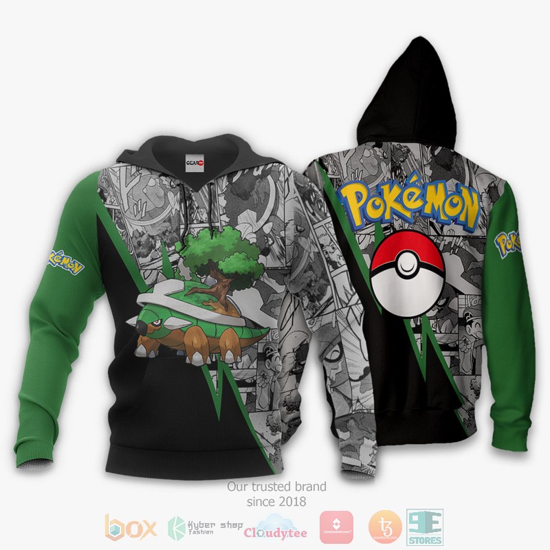 NEW Torterra Anime Pokemon Full Printed 3D Sweater, Hoodie 3 Torterra Anime Pokemon 3D Hoodie Bomber Jacket 1 2