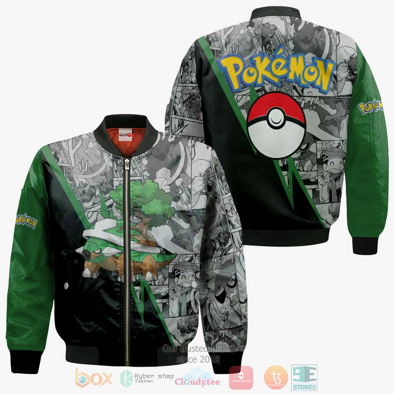 NEW Torterra Anime Pokemon Full Printed 3D Sweater, Hoodie 4 Torterra Anime Pokemon 3D Hoodie Bomber Jacket 1 2 3