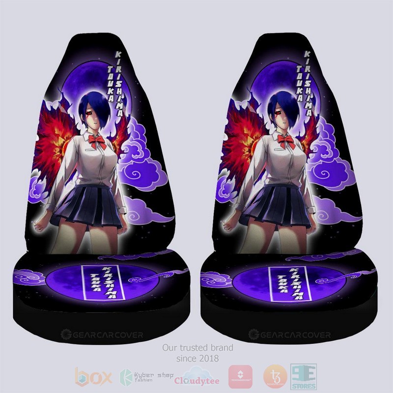 BEST-Anime Touka Kirishima Tokyo Ghoul Luxury Car Seat Covers 3 Touka Kirishima Tokyo Ghoul Anime Car Seat Cover 1 2