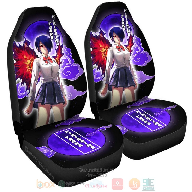 BEST-Anime Touka Kirishima Tokyo Ghoul Luxury Car Seat Covers 4 Touka Kirishima Tokyo Ghoul Anime Car Seat Cover 1 2 3