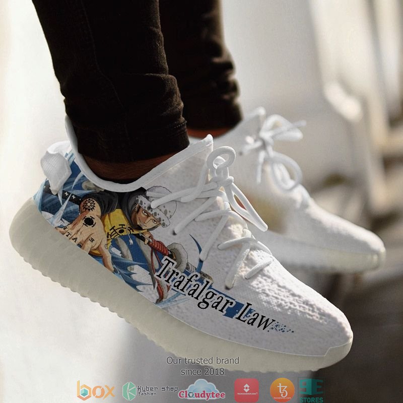 Trafalgar D. Water Law One Piece Anime Yeezy Sneaker Shoes 3 Trafalgar D Water Law One Piece Anime Yeezy Sneaker Shoes 1 2